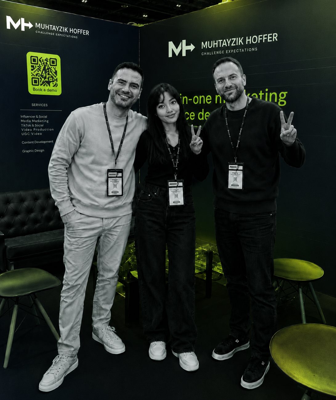 Muhtayzik Hoffer booth at Seamless, Dubai